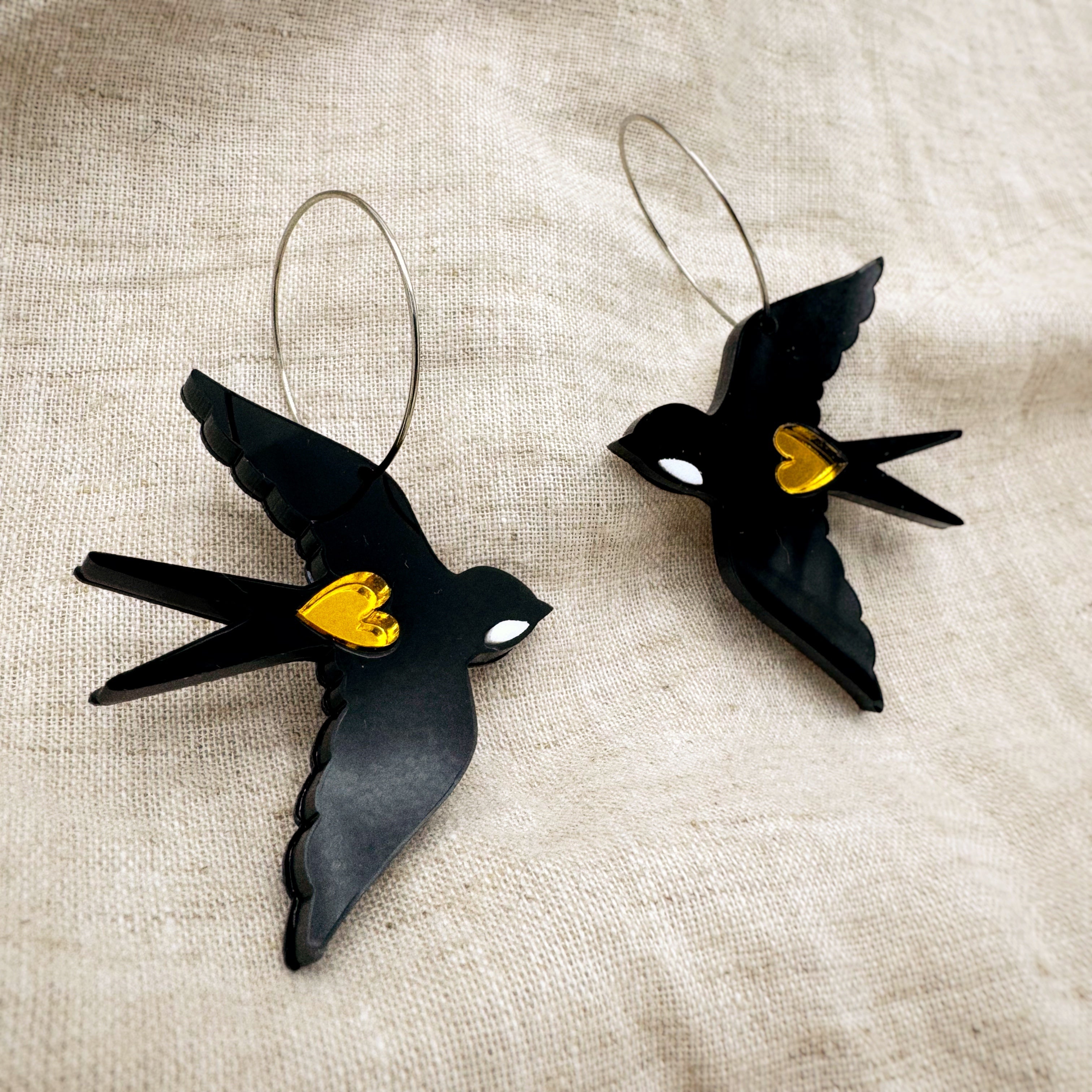 Boucles d'oreilles Hirondelles