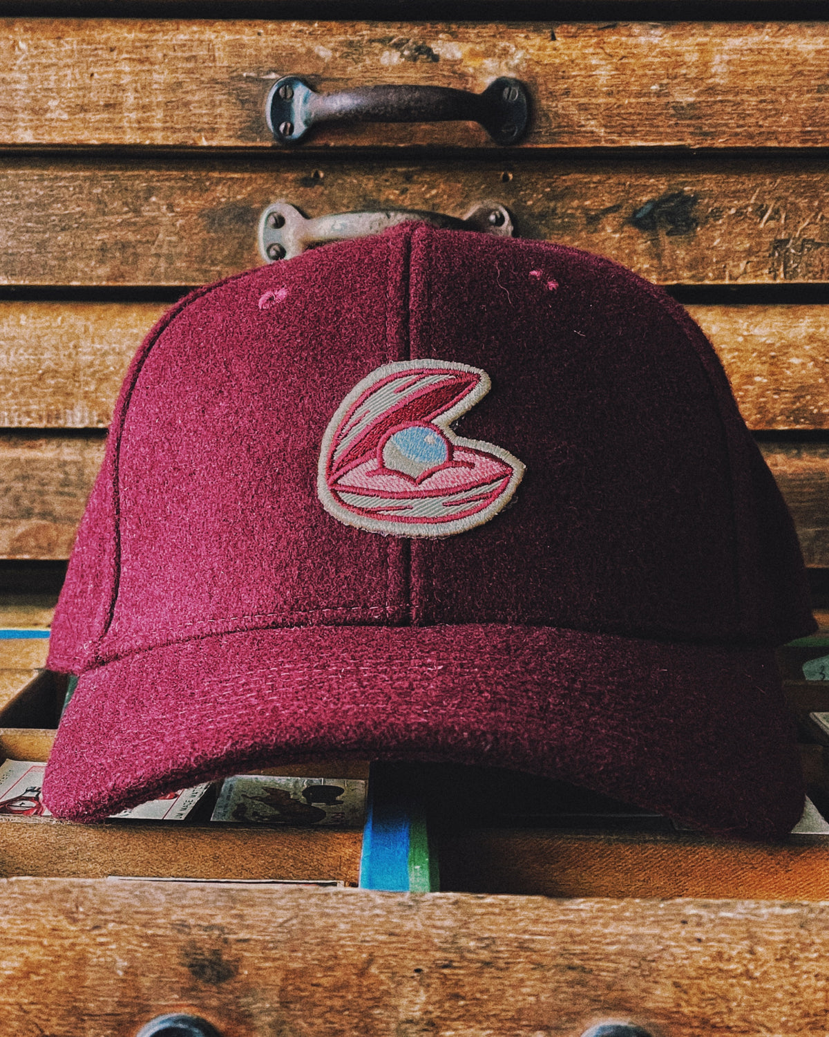 Casquette éco-responsable effet laine avec écusson Huître brodé - MIRADOR