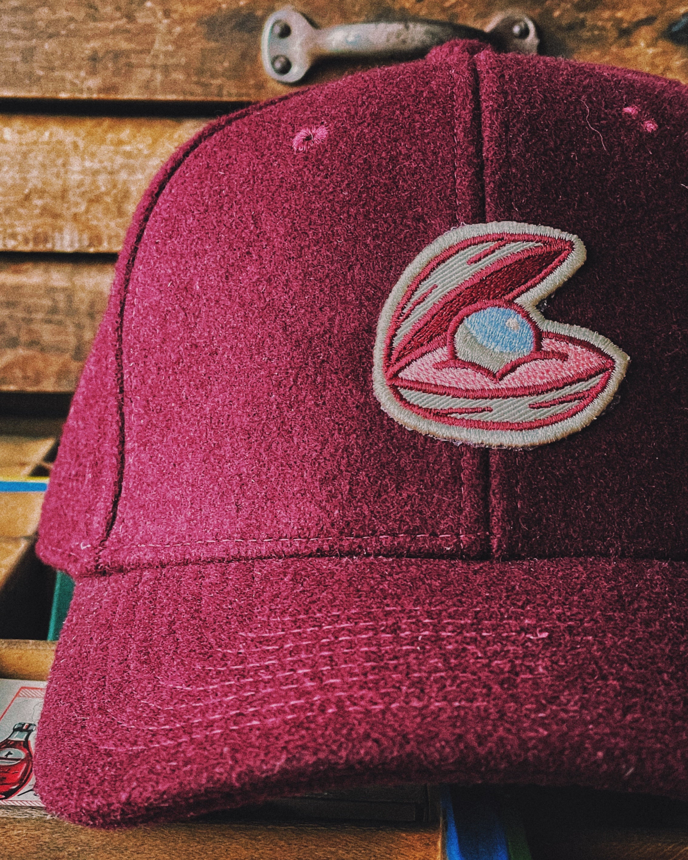 Casquette éco-responsable effet laine avec écusson Huître brodé - MIRADOR