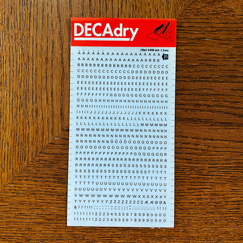 Decadry n°21 - Lettres transfert