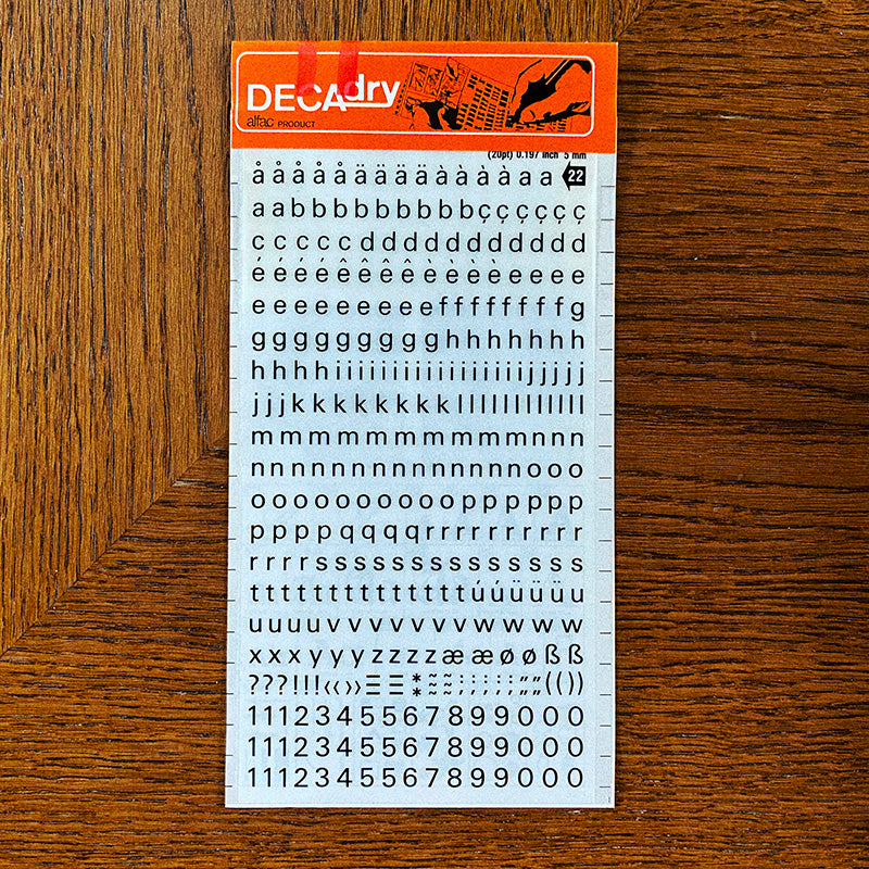 Decadry n°22 - Lettres transfert