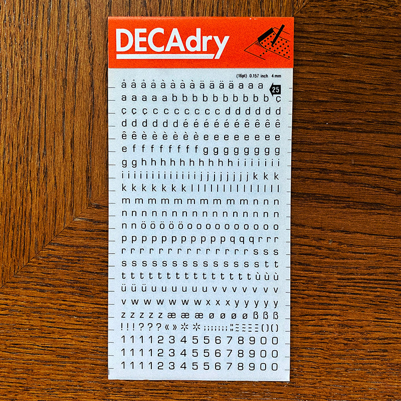 Decadry n°25 - Lettres transfert