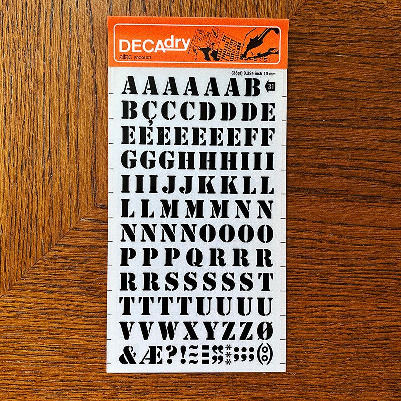 Decadry n°31 - Lettres transfert