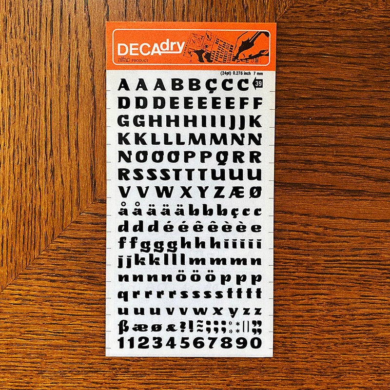 Decadry n°39 - Lettres transfert