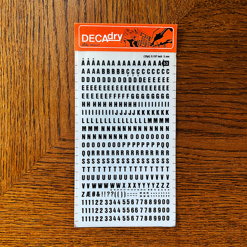 Decadry n°53 - Lettres transfert