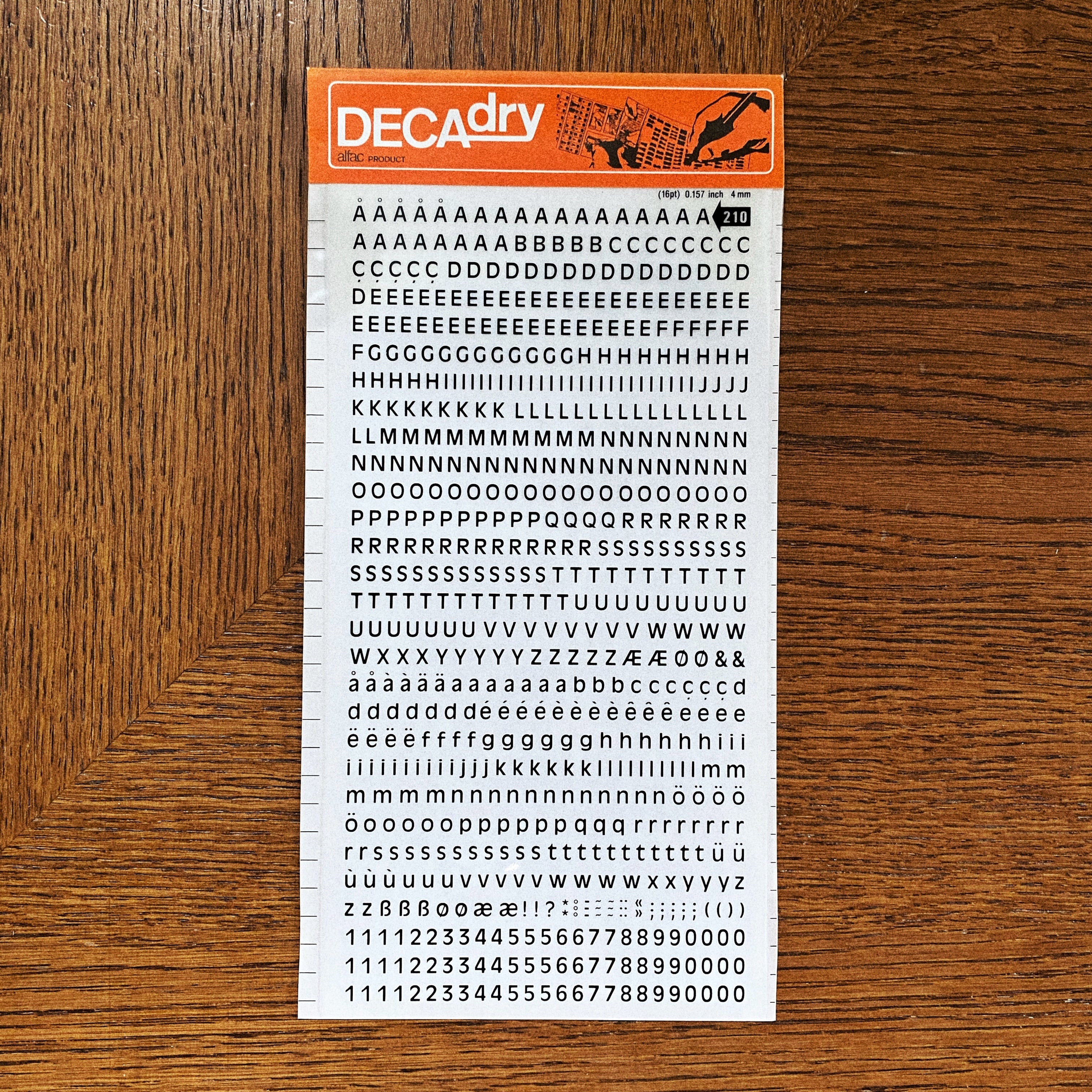 Decadry n°210 - Lettres transfert