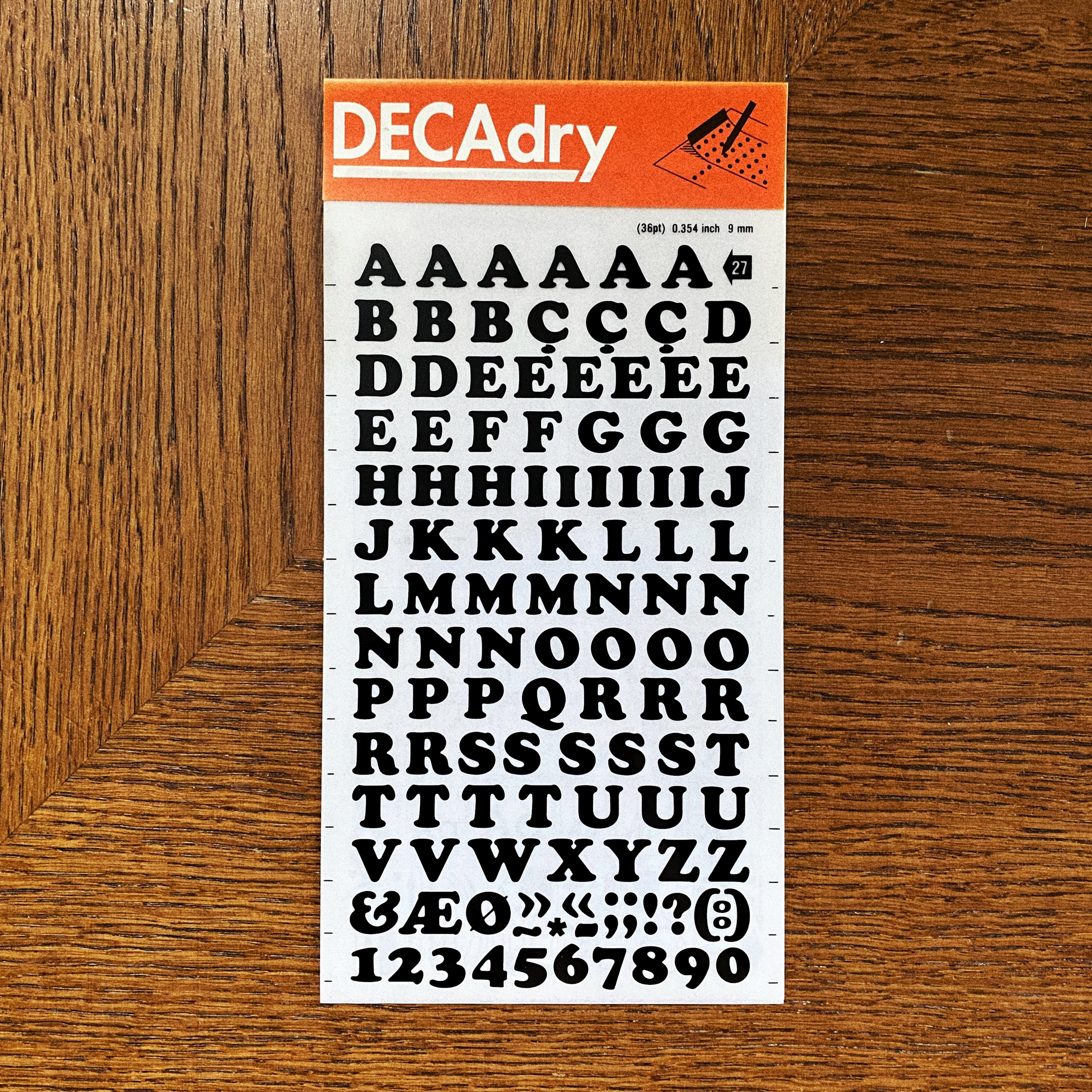 Decadry n°27- Lettres transfert