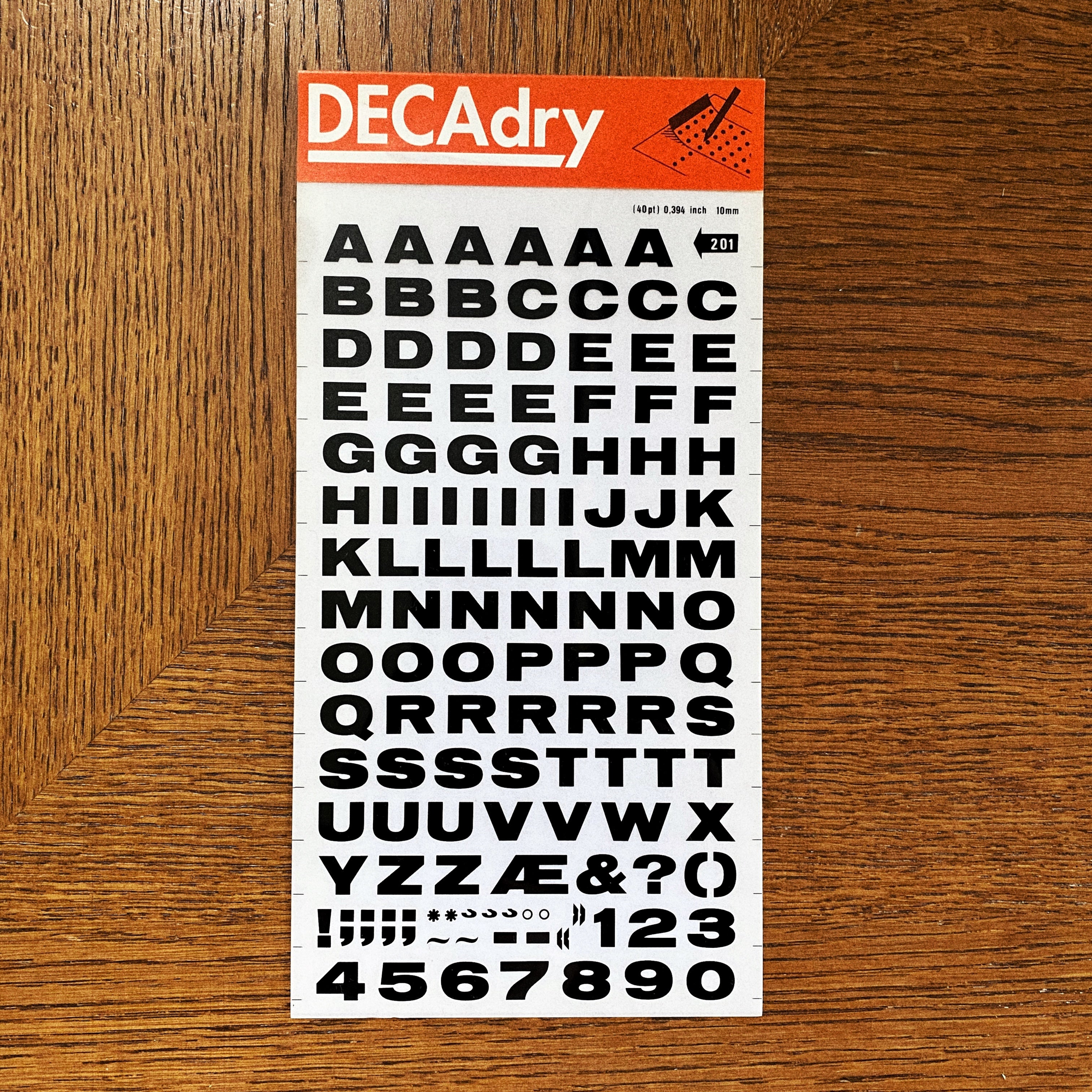 Decadry n°201 - Lettres transfert